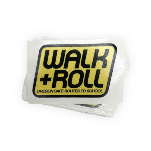 Walk + Roll Reflective Logo Stickers