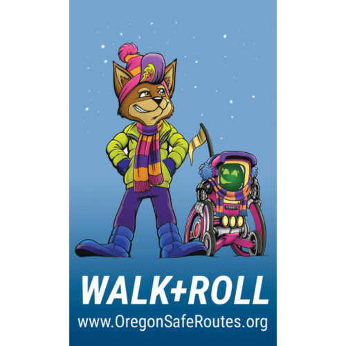 Winter Walk+Roll to School Day Sticker